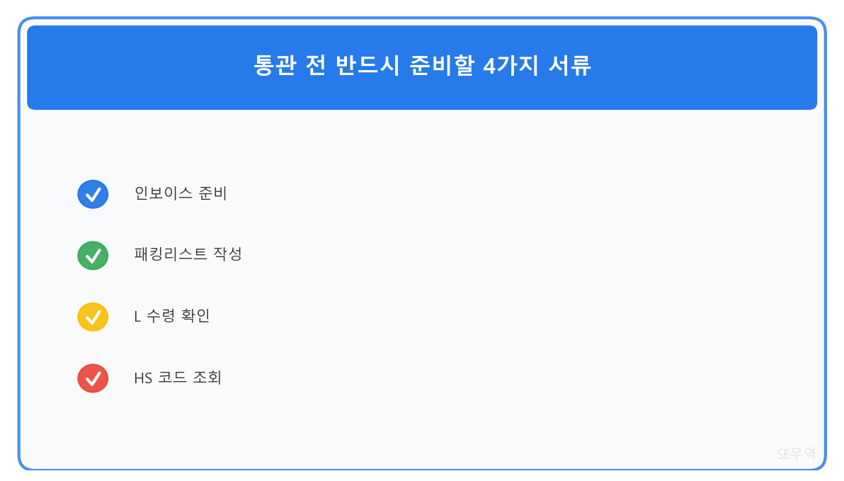 중국 수입 통관 필수 서류 체크리스트