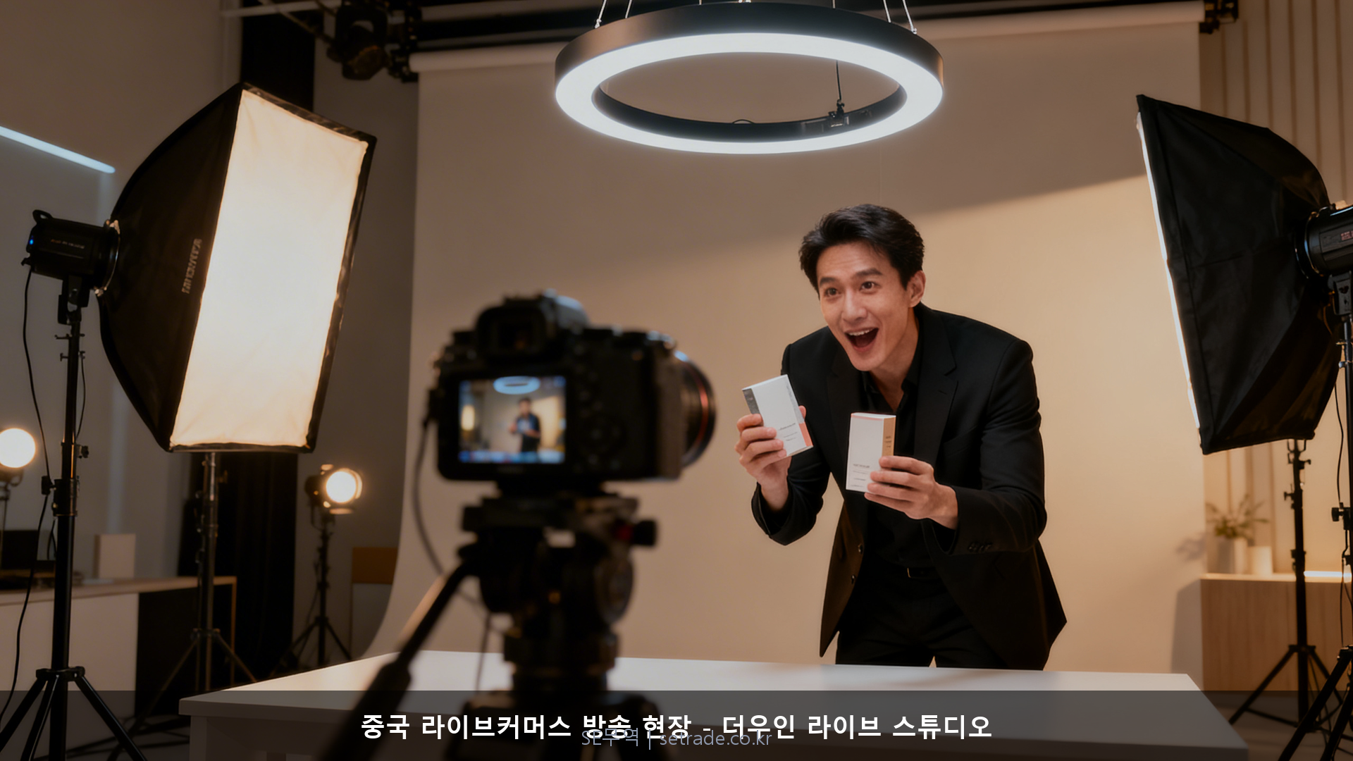 중국 라이브커머스 방송 예시 - 더우인 라이브 쇼핑 화면