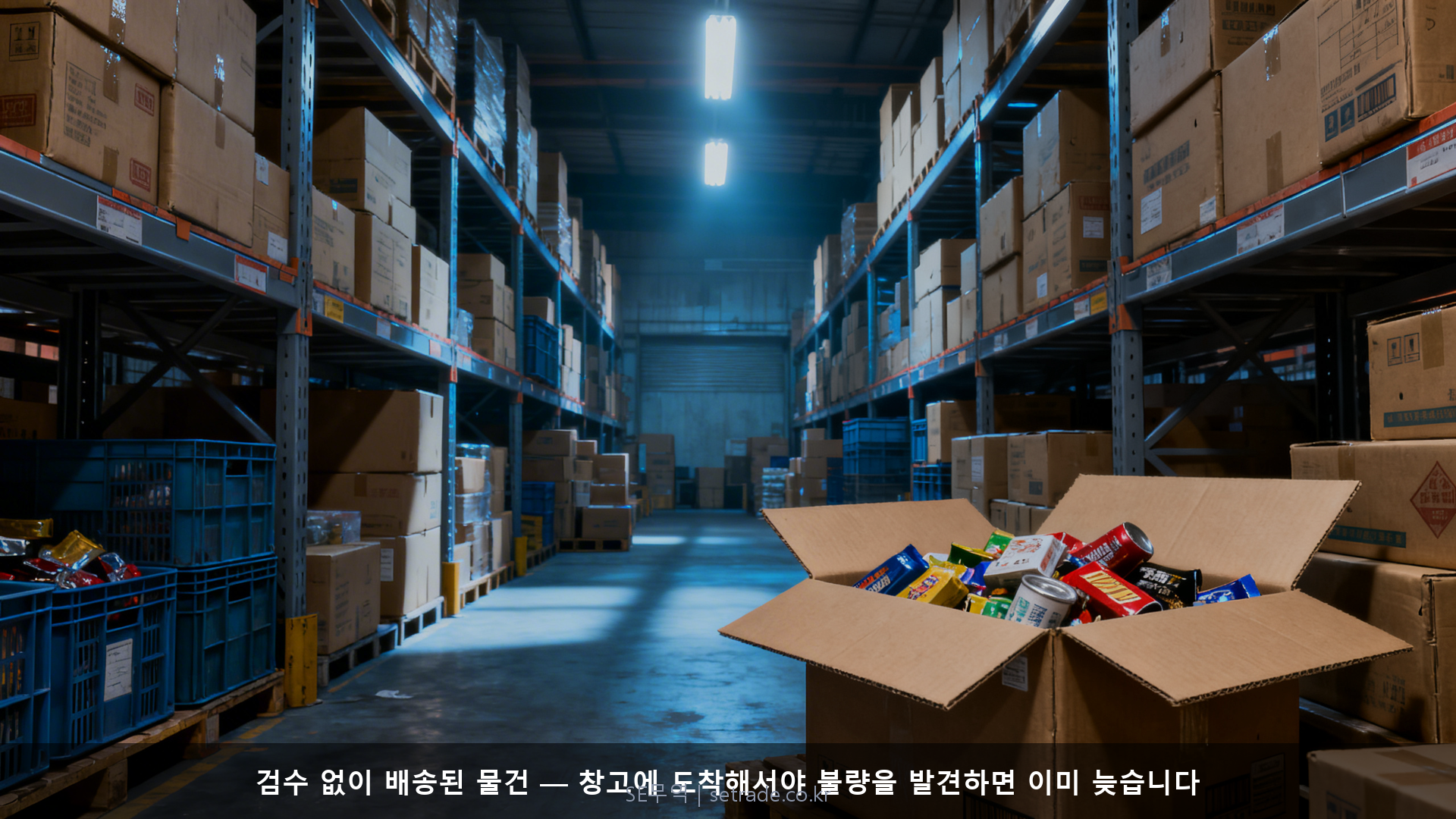 검수 없이 배송된 물건 — 창고에 도착해서야 불량을 발견하면 이미 늦습니다